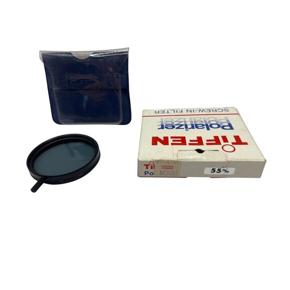 Tiffen 55mm Polarizer Screw-In Filter With Case & Box A584 - Picture 3 of 3